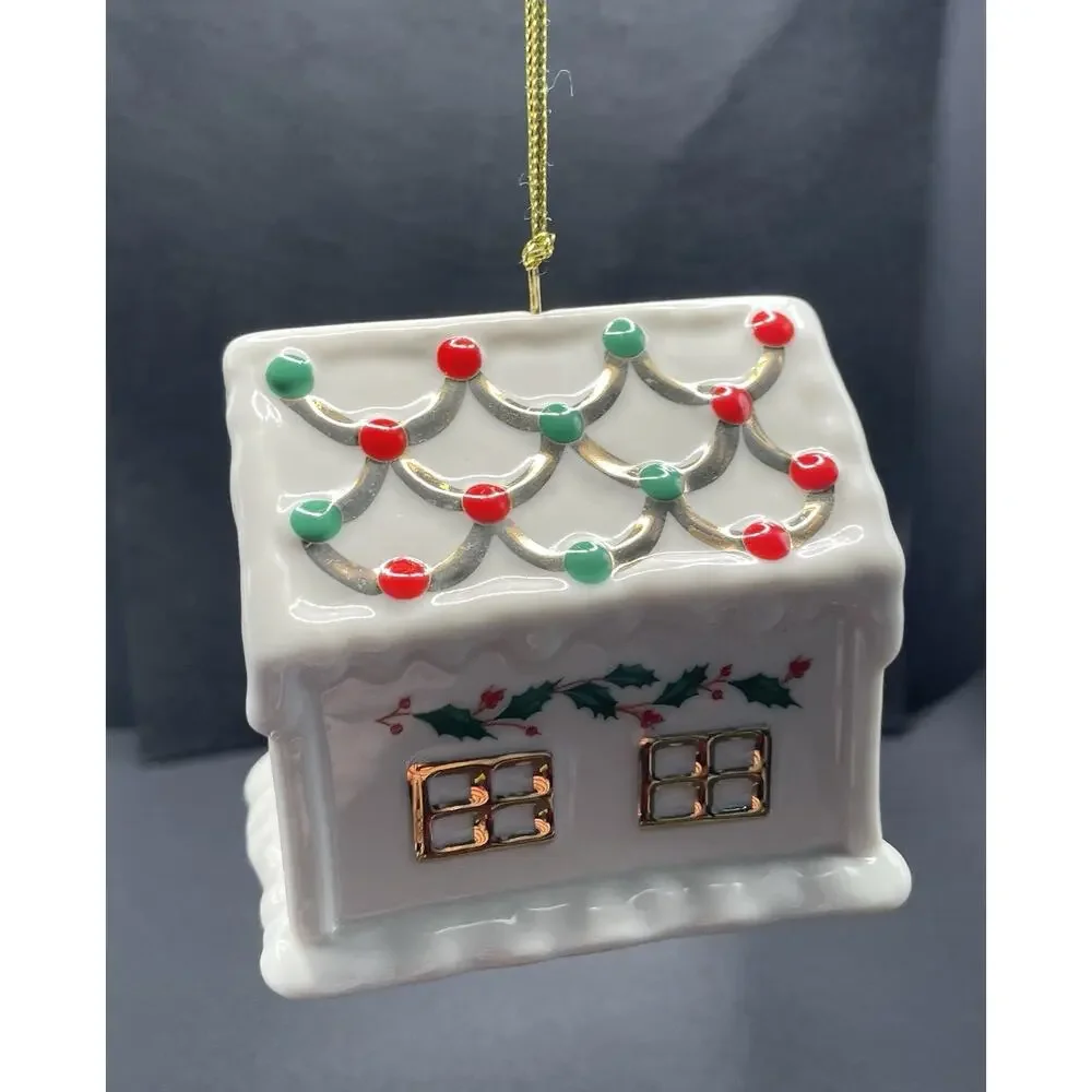 Lenox Gingerbread House‎ Christmas Ornament. Porcelain New Opened For Pics Only